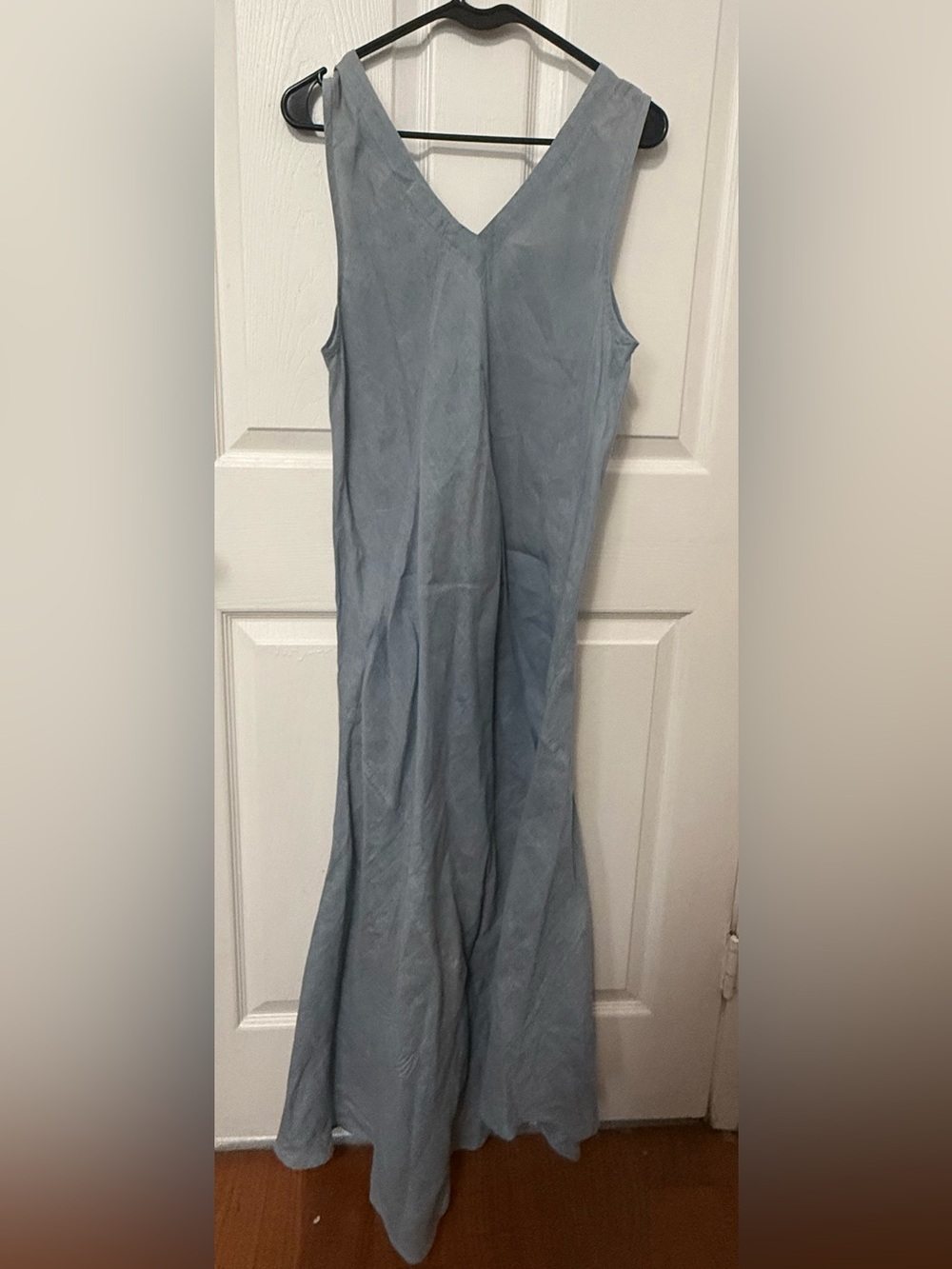 CP SHADES 100% linen V neck maxi dress light blue